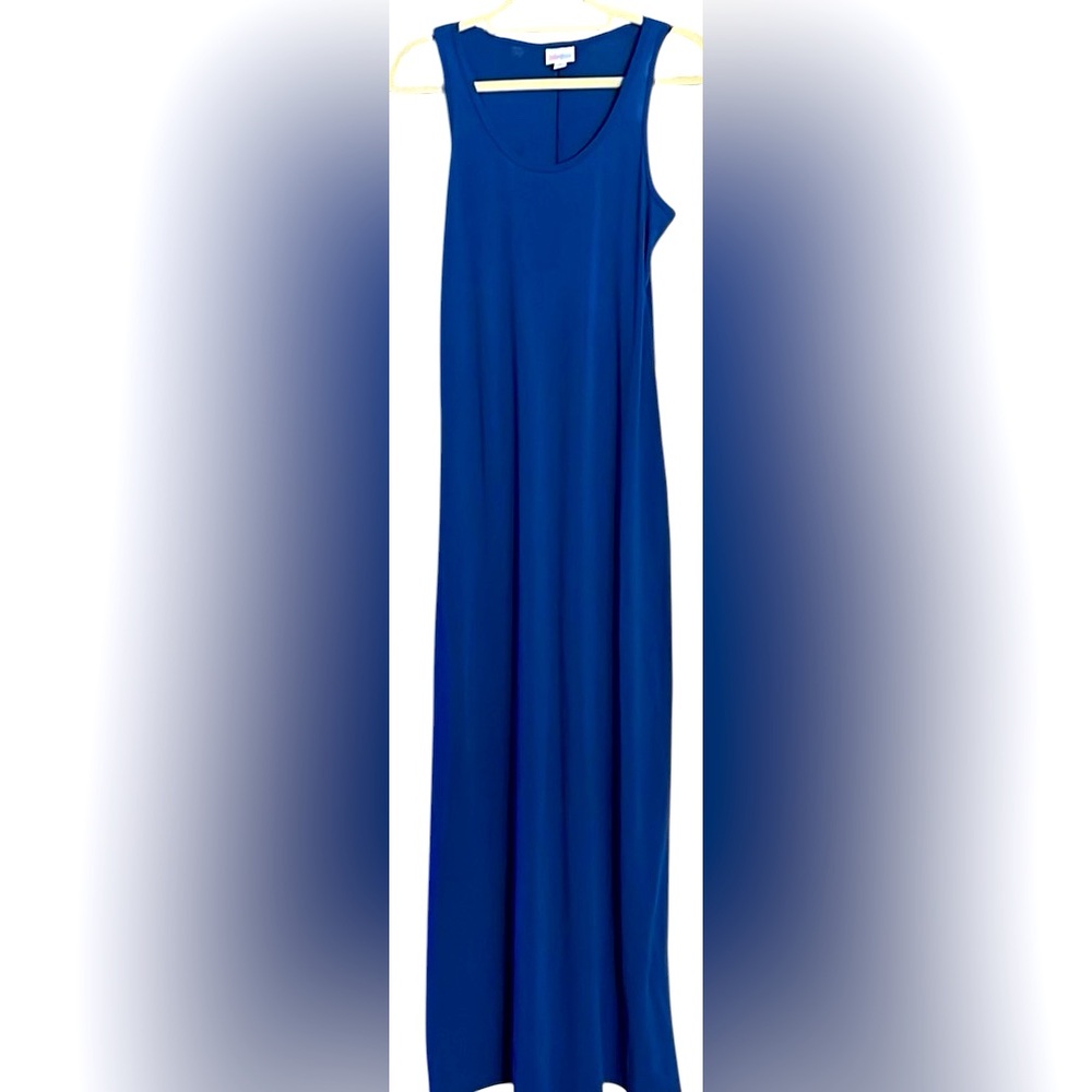 LULAROE Royal Blue Dani Sleeveless Tank Maxi Dress, Size Small, GUC.